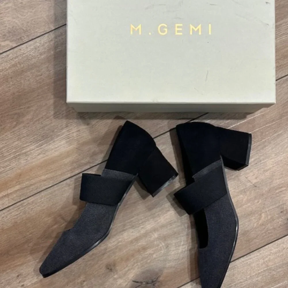 M. Gemi Ballare Grey & Black Mary Jane Heels Women’s Shoes Size 7.5 - Picture 2 of 7